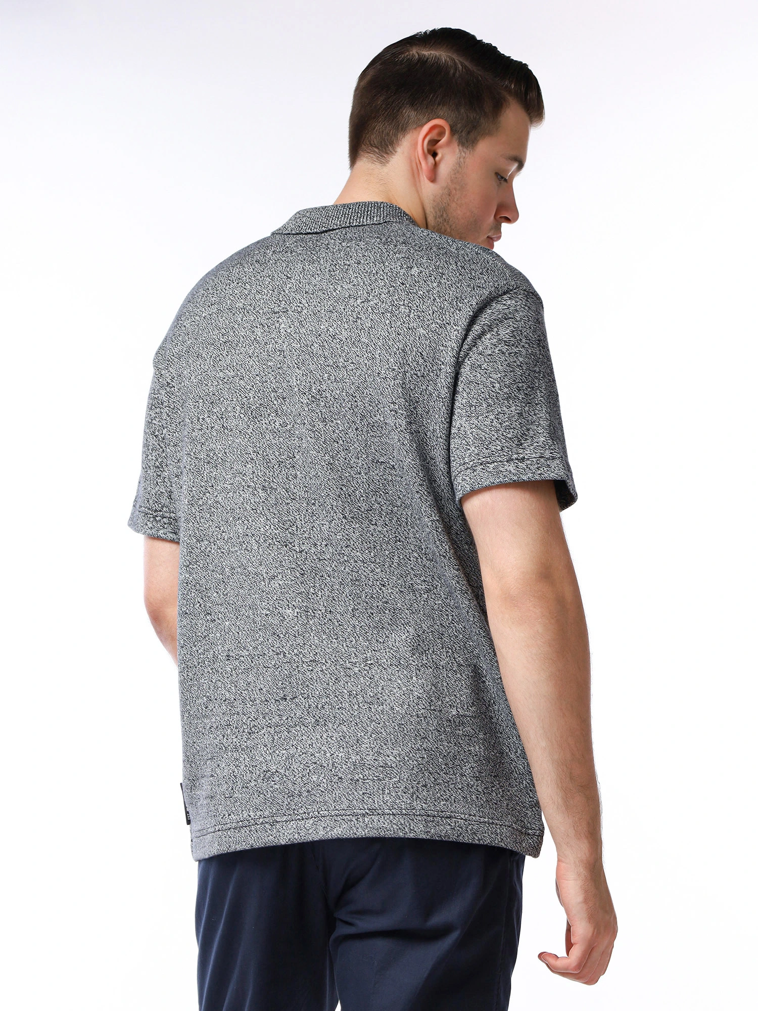 Джемпер поло прямого кроя из натурального хлопка